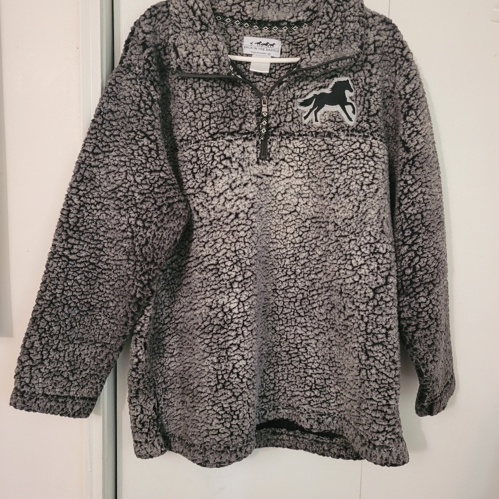 Women's Gray Sherpa Pullover by Simply Southern